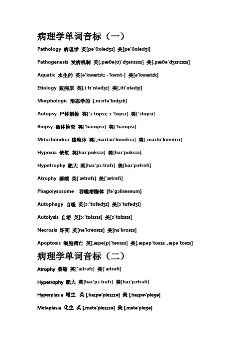 病理学单词音标(较全)