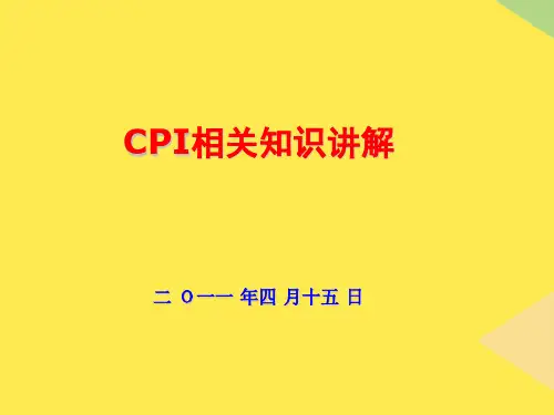 CPI课件完整版资料