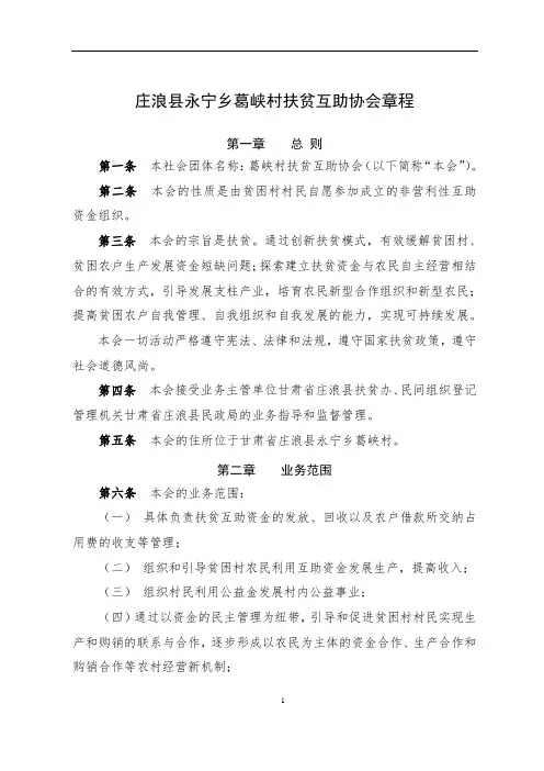 村协会章程
