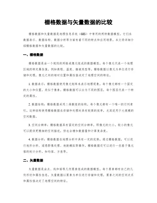 栅格数据与矢量数据的比较