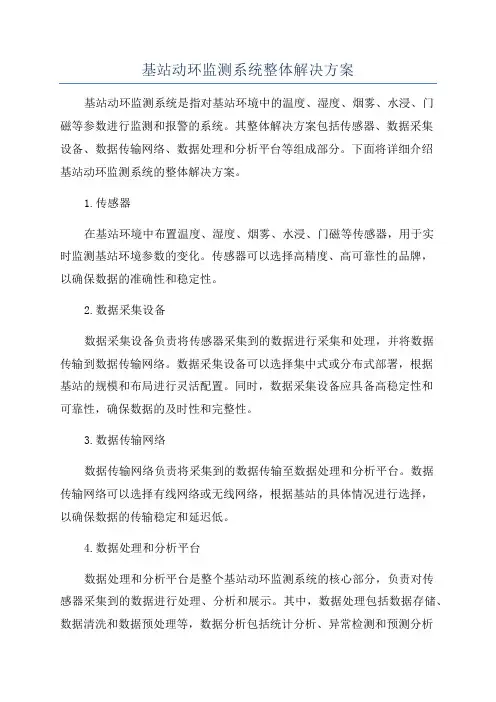 基站动环监测系统整体解决方案