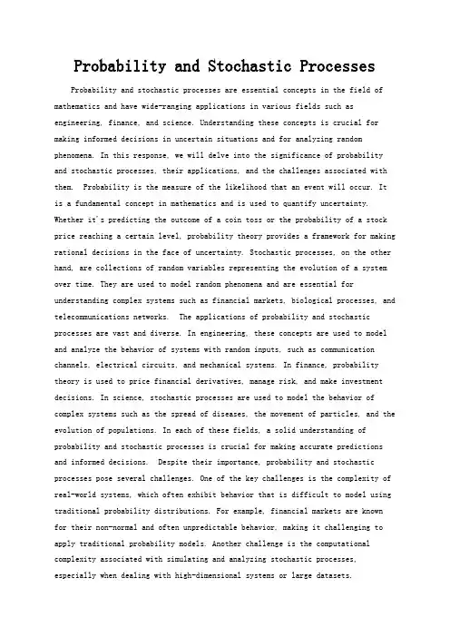 Probability and Stochastic Processes