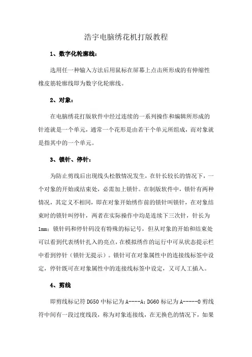 浩宇电脑绣花机打版教程