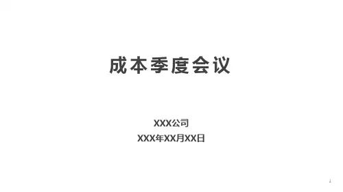 项目公司季度报表模板