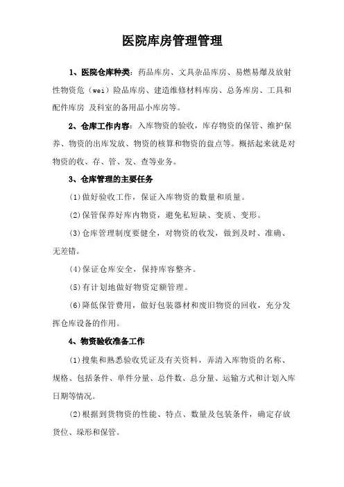 医院库房管理制度