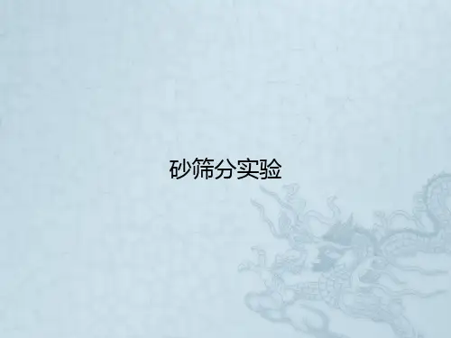 砂筛分实验