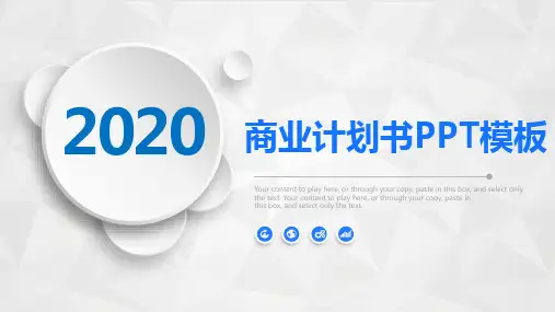 关于运动商业计划书ppt模板