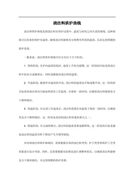 浇注料烘炉曲线