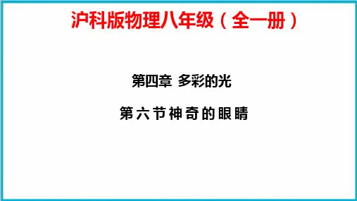 4.6神奇的眼睛-沪科版物理八年级优质教学课件