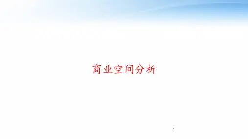 商业空间分析 ppt课件