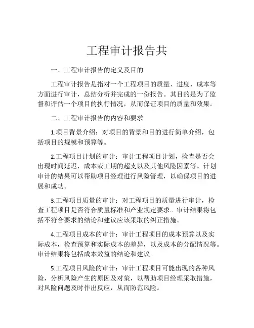 工程审计报告共