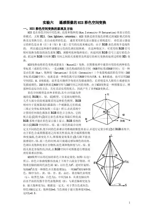 6遥感图像的HIS彩色空间变换