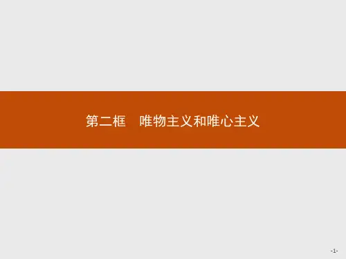 高中思想政治必修第四册精品课件 第一单元生活智慧与时代精神 第二课第二框唯物主义和唯心主义