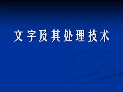 文字及其处理技术说课稿