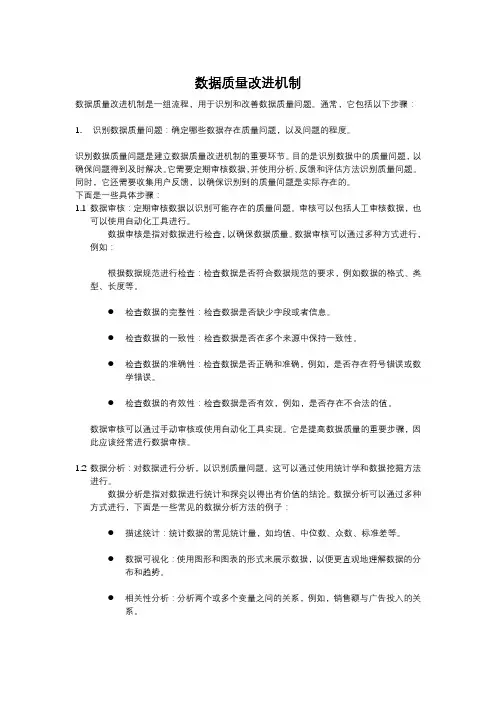 数据质量改进方案