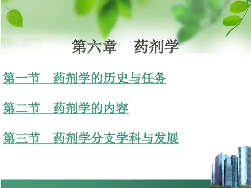 --药学导论第六章：药剂学ppt课件