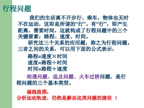 奥数四年级--行程问题