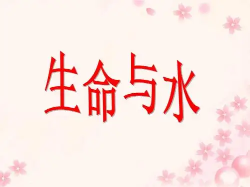《水就是生命》教学课件1