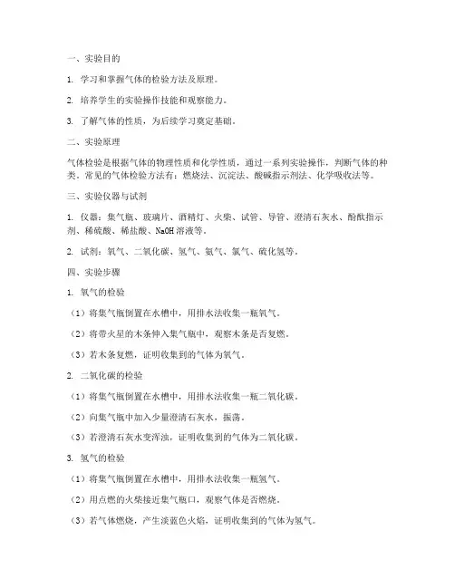 检验气体实验报告