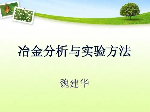 冶金分析与实验方法2