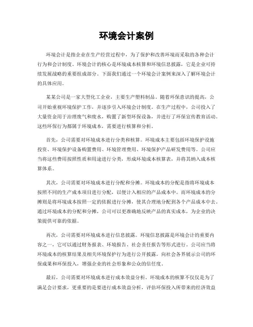 环境会计案例