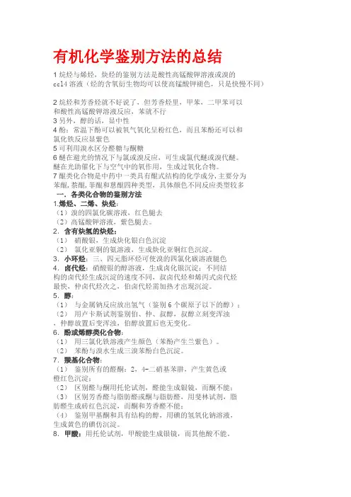 (完整word版)大学有机化学鉴别题【分享】