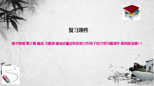 高中物理 第三章 磁场 习题课 磁场的叠加和安培力作用下的力学问题课件 教科版选修3-1