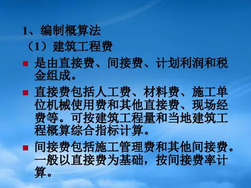 企业项目投资管理估算方法
