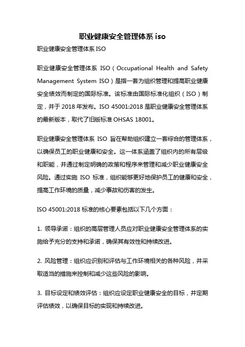 职业健康安全管理体系iso