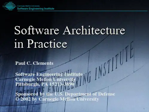 Software Architecture in Practice