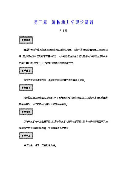西南交大流体力学流体动力学理论基础