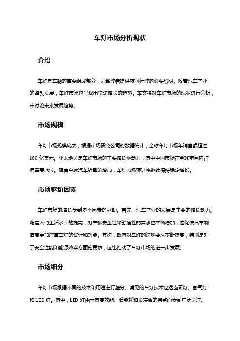 2024年车灯市场分析现状