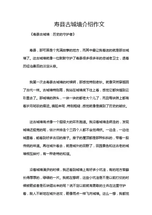 寿县古城墙介绍作文