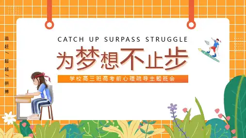 学校高三班高考前心理疏导主题班会PPT