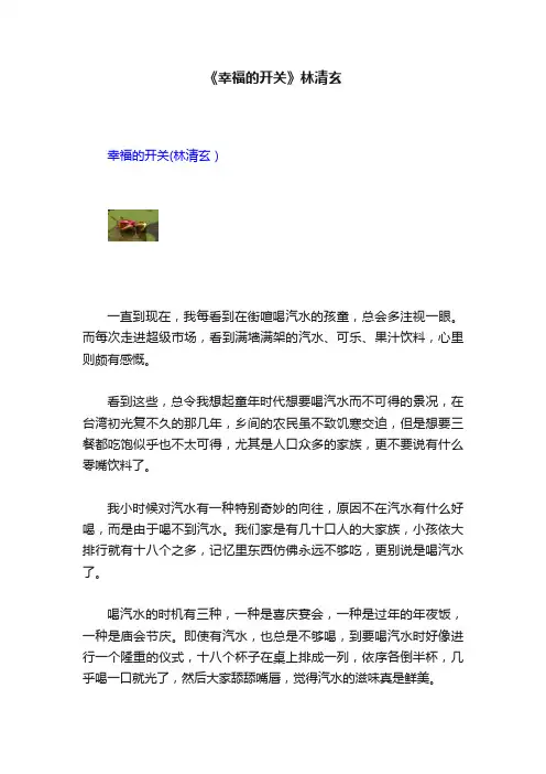 《幸福的开关》林清玄