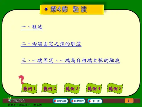 驻波振动的频率与波长和原来的进行波相等