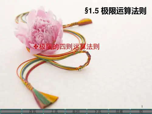高数同济§1.5 极限运算法则