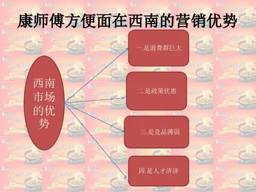 有关康师傅在西南地区的销售ppt课件
