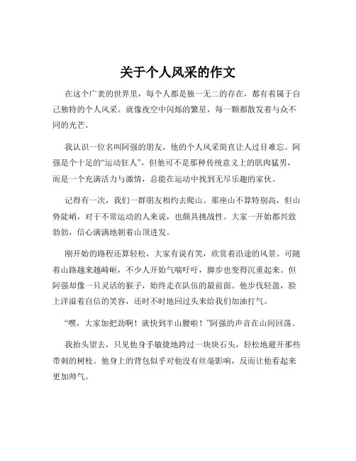 关于个人风采的作文