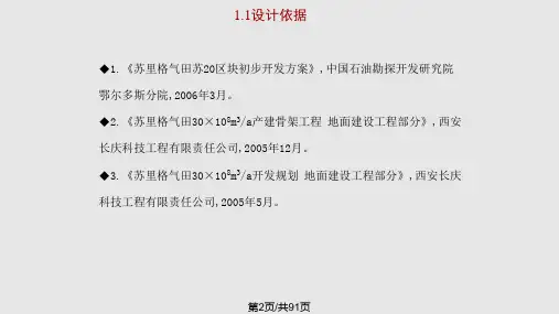 苏里格气田苏区块开发方案之地面工程