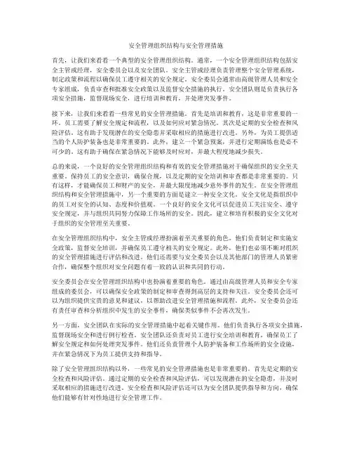 安全管理组织结构与安全管理措施