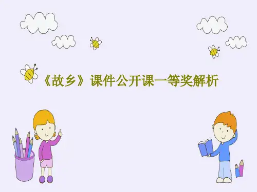 《故乡》课件公开课一等奖解析56页PPT