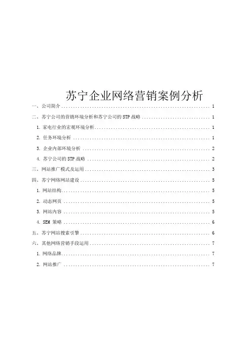 苏宁易购网络营销案例分析