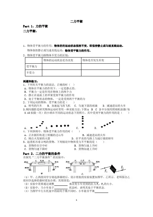 二力平衡