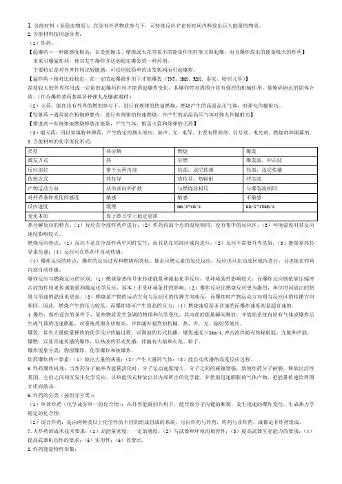 1含能材料(炸药、火药、烟火)