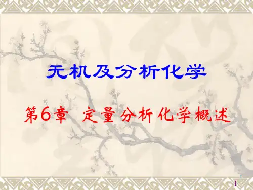 第6章定量分析化学概述