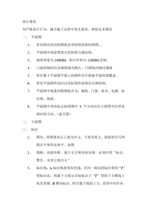 图纸设计规范