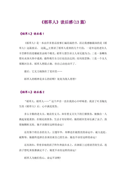 《稻草人》读后感(13篇)