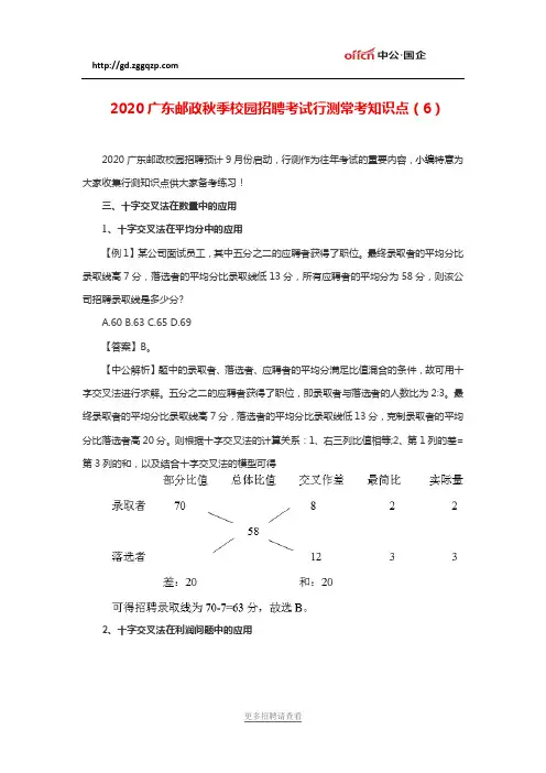 【7月】2020广东邮政秋季校园招聘考试行测常考知识点(3)