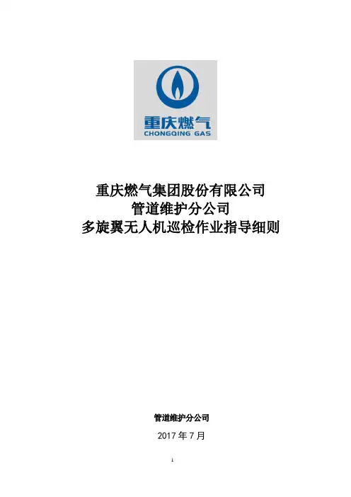 管道维护分公司多旋翼无人机巡检作业指导细则